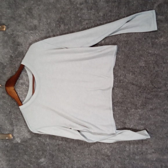 Lululemon Top Long Sleeve Cropped Abrasion Training Gym Athleisure Size 8 - Picture 2 of 7